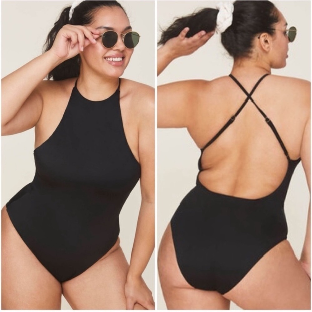 NWT Andie Swim The  Asbury One Piece swimsuit in Black size Medium